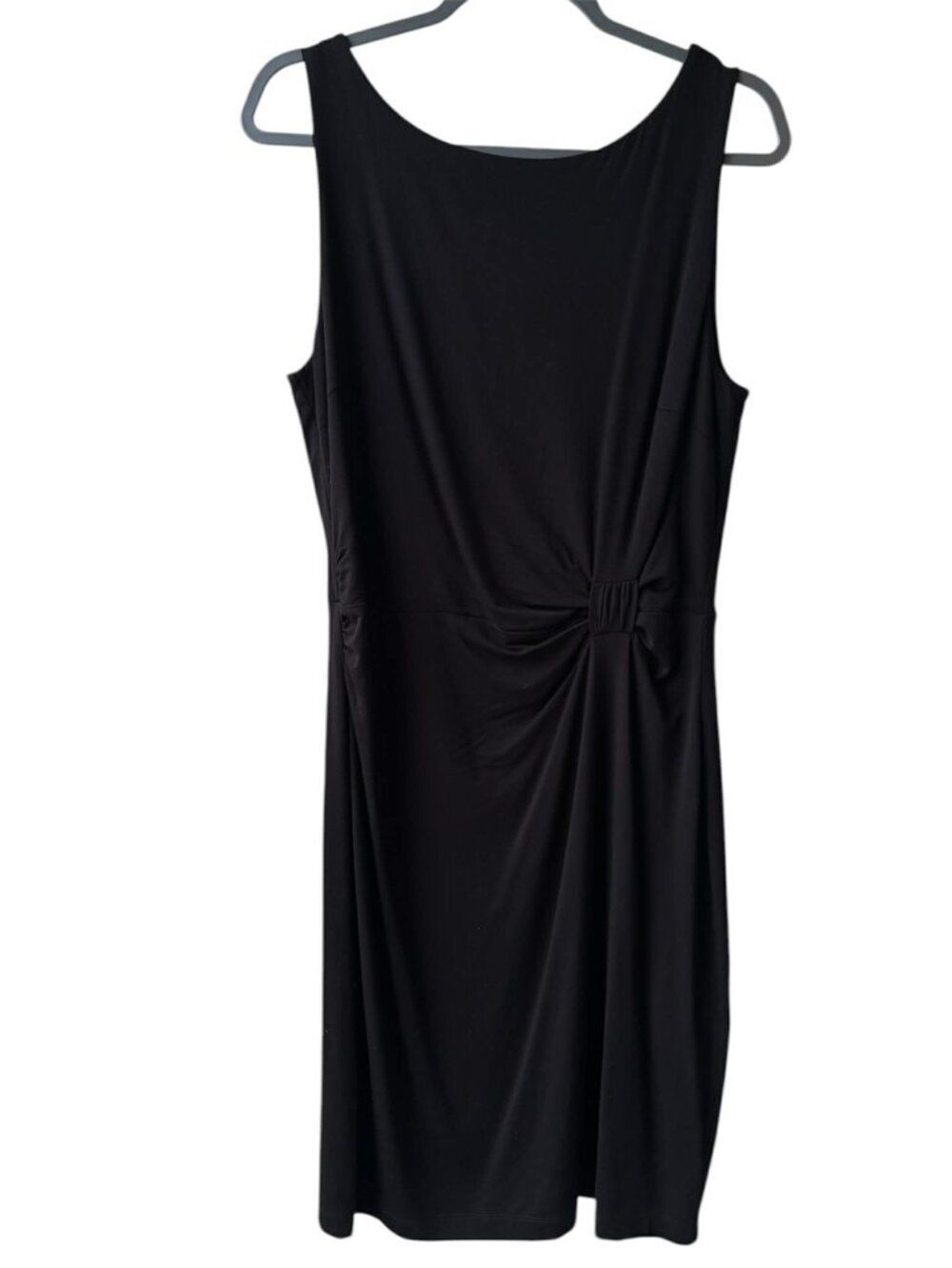 NWT Size 10 Ann Taylor Little Black Dress Sleeveless Knot Front Ruched Stretch
